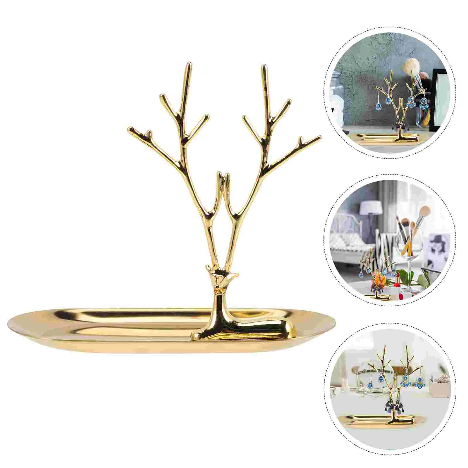 

Stainless Steel Jewelry Tray Jewelry Display Dish Earring Ring Tray Trinket Tray