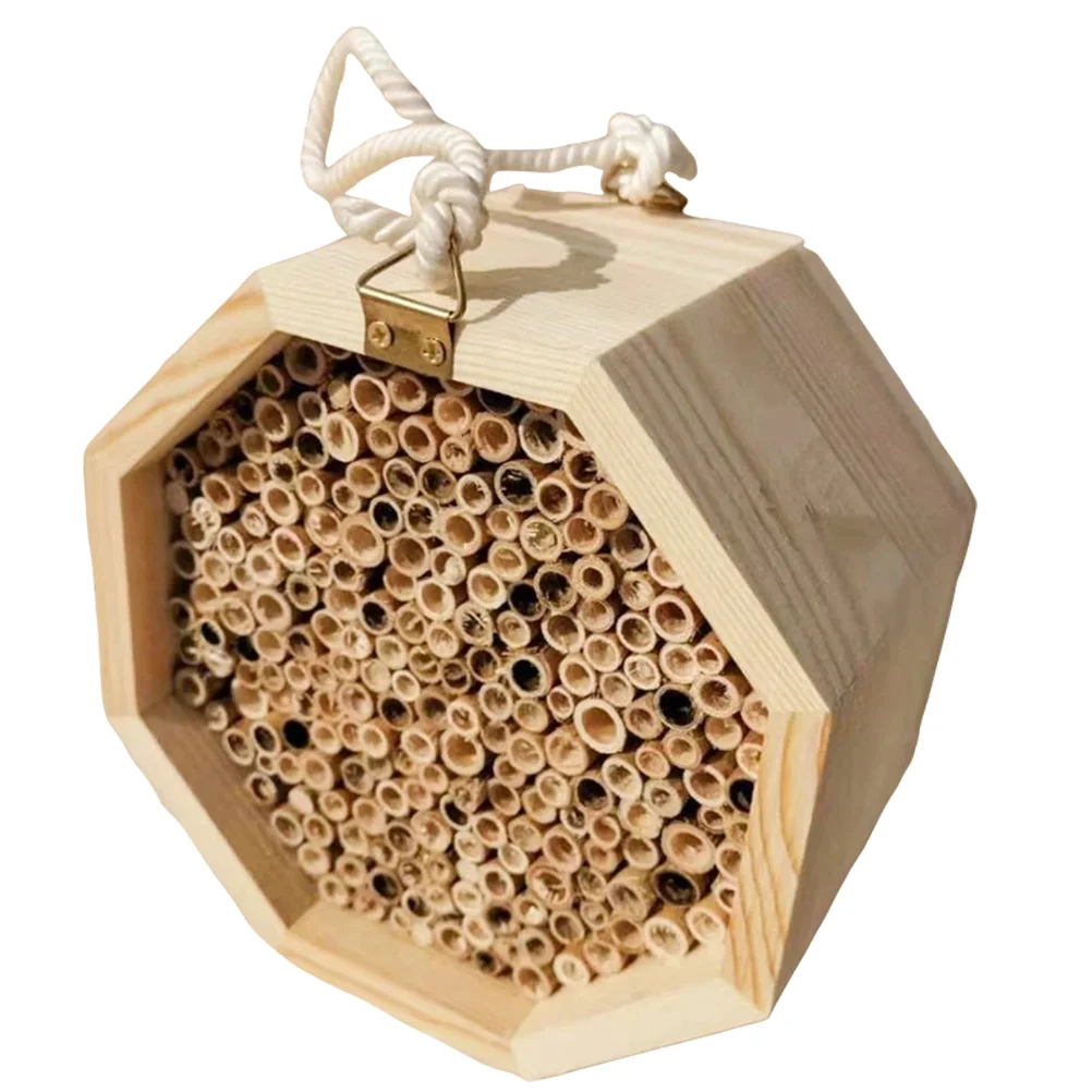 

Honeycomb Hanging Insect House Wood Bee Hive Gifts Lovers Houses Pollinating Bees Hotel Garden Bug Room Hotels Woodsy Decor