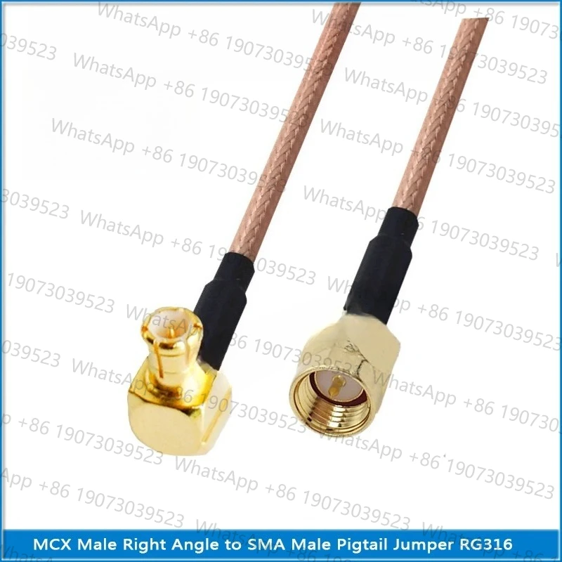 Фото SMA Male to SMB RCA MCX MMCX FME TS9 F TV Мужской Женский Прямоугольный 90-градусный коаксиальный тип Перемычка с косичкой RG316 Удлинительный кабель №3