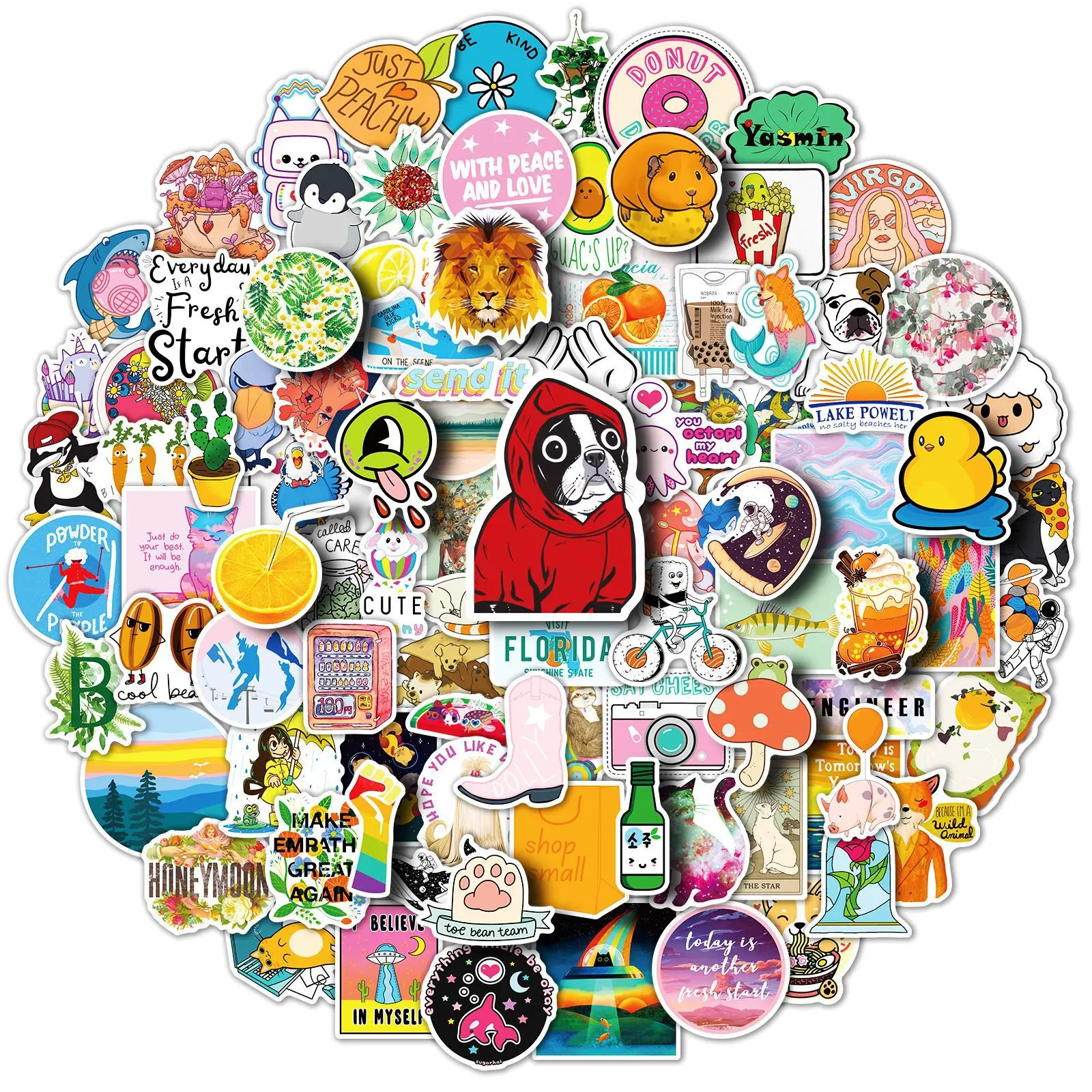 

10/50/100PCS Vsco Cute Stickers Girl Kawaii Cartoon Waterproof Sticker for Laptop Suitcase Guitar Skateboard Decal Stickers