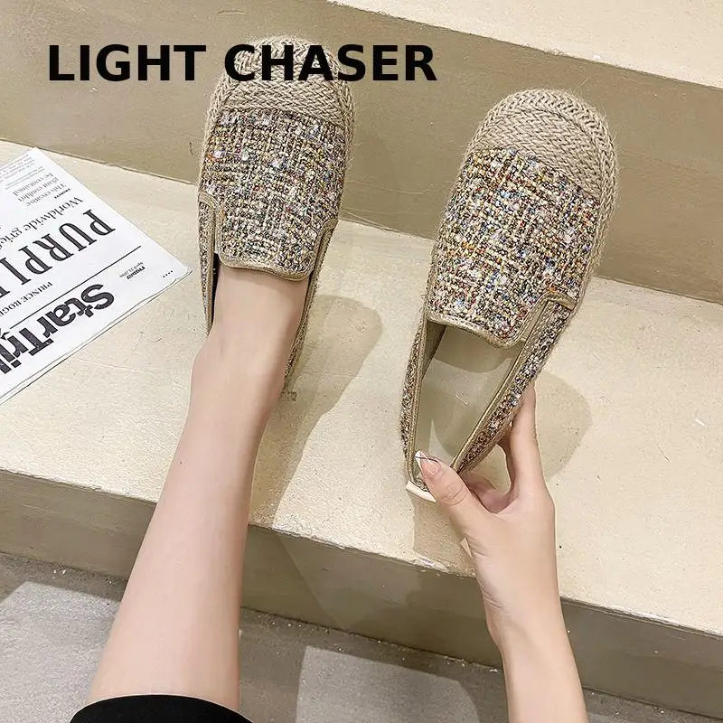 Fashion Spring And Autumn Women's Shoes Slip-on Loafers 2022 New Woven Single Shoes Flat Bottom Comfortable Casual Loafer Women