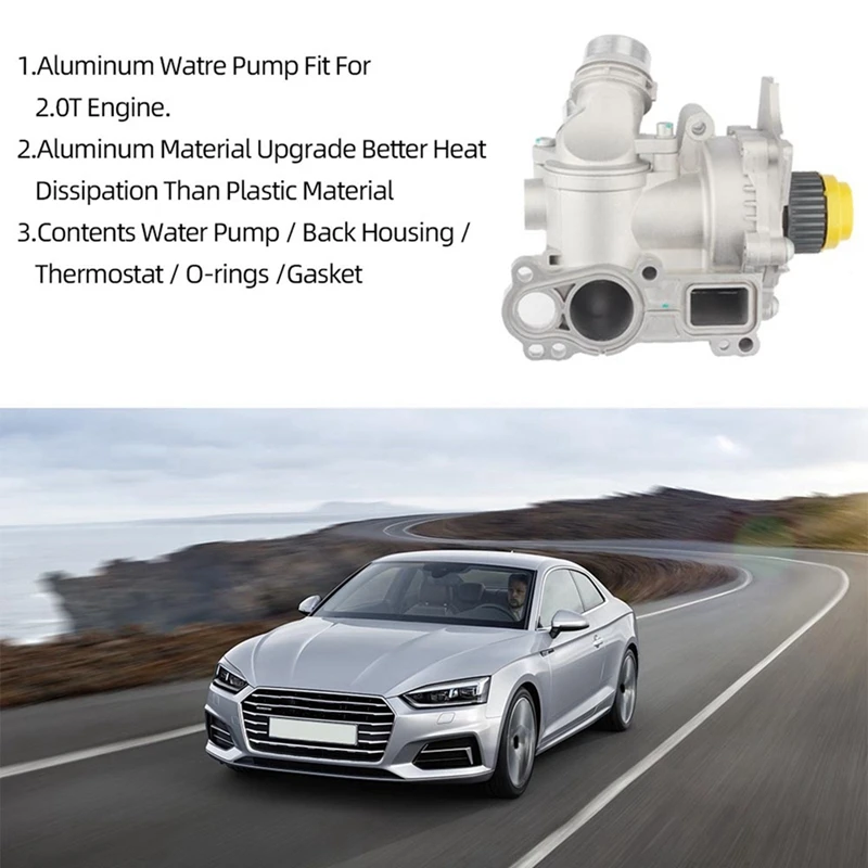 EA888 алюминиевый двигатель водяной насос в сборе детали для Golf Jetta GLI MK6 Passat B7 A3 S3 A4 A5
