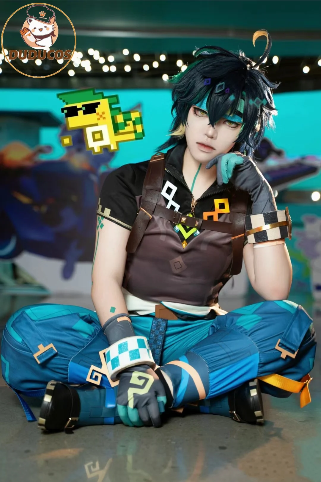 DUDU R Game Genshin Impact Kinich Косплей Костюм Turnfire Hunt Мужская униформа на Хэллоуин Huitztlan Natlan