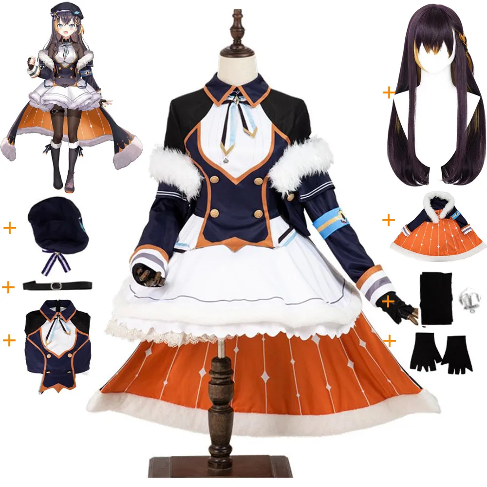 

Костюм для косплея YouTuber VTuber Petra Gurin, косплей парик нейджизанцзи Эн обсидия Мороз Пингвин, аниме платье, Хэллоуин, милая форма, костюм