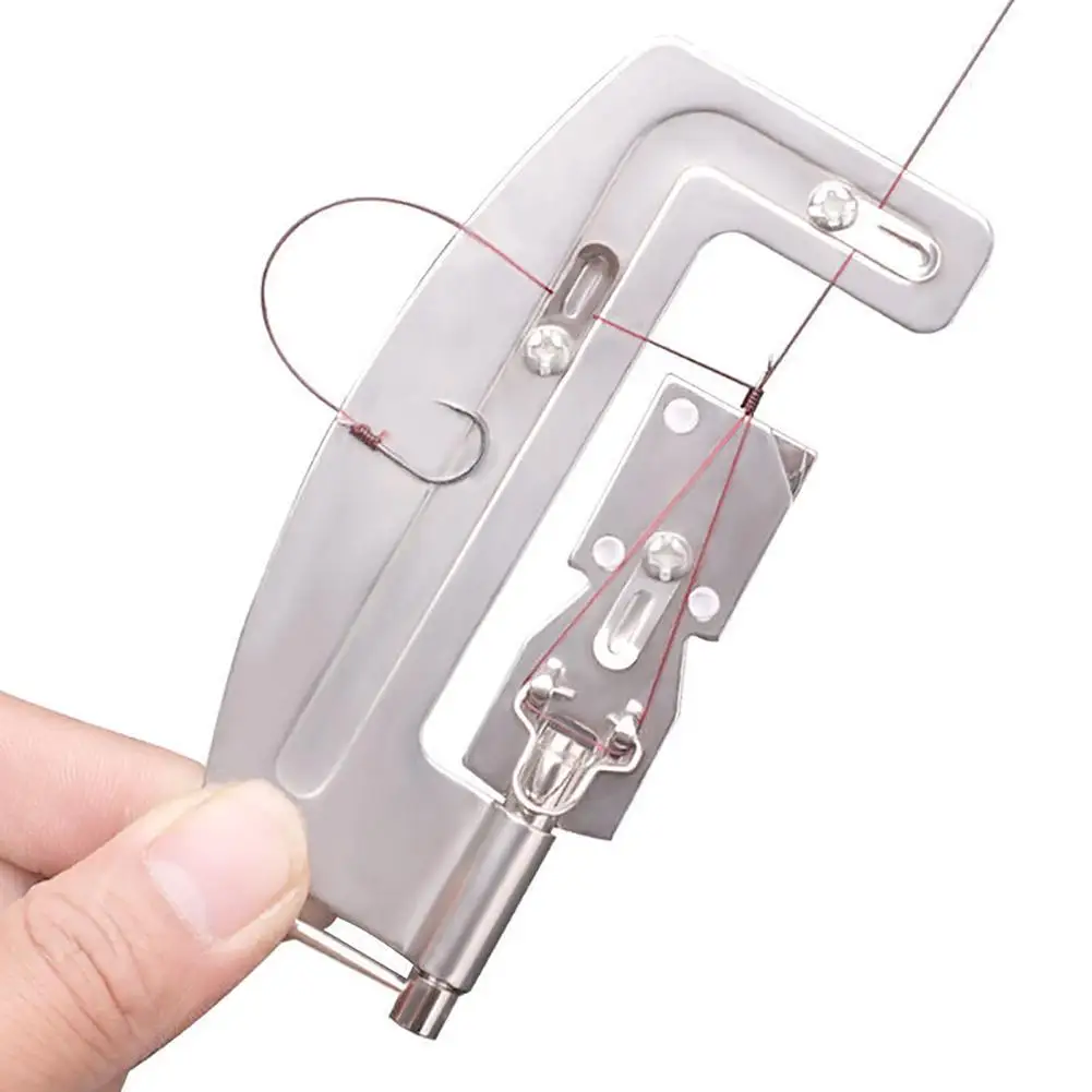 

Fishing Accessories Semi Automatic Fishing Hooks Line Tier Machine Portable Stainless Steel Fishhook Line Knotter Tying Tackle