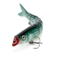 bionic multijointed bait fishing lures 14cm 21 5g trout minnow wobbler swimbait treble hooks with 3d eyes fit ocean river lake