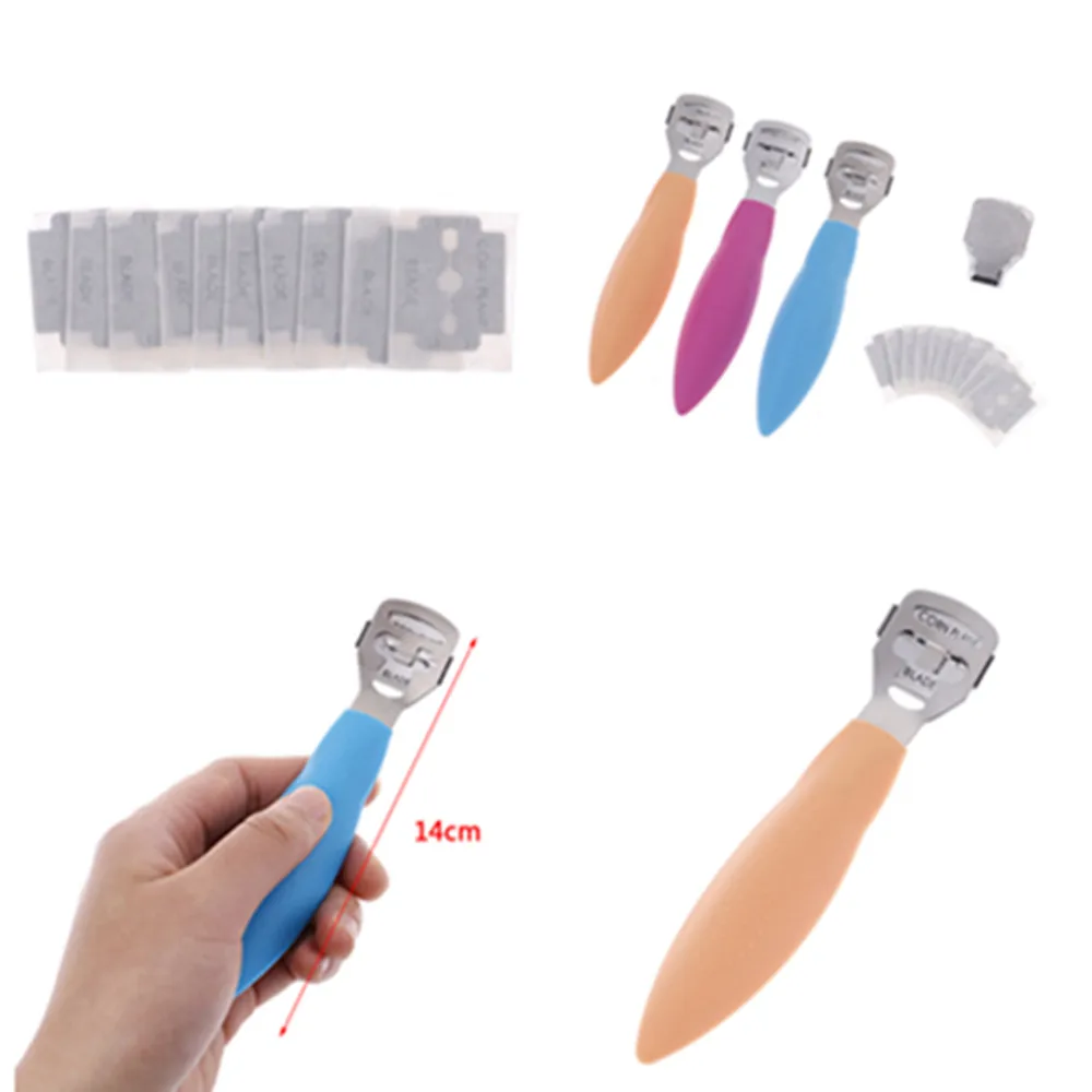 

One Set Foot Care Pedicure Machine Hard Skin Cutter Cuticle Remover Shaver+10 Foot Shaver Blades Set