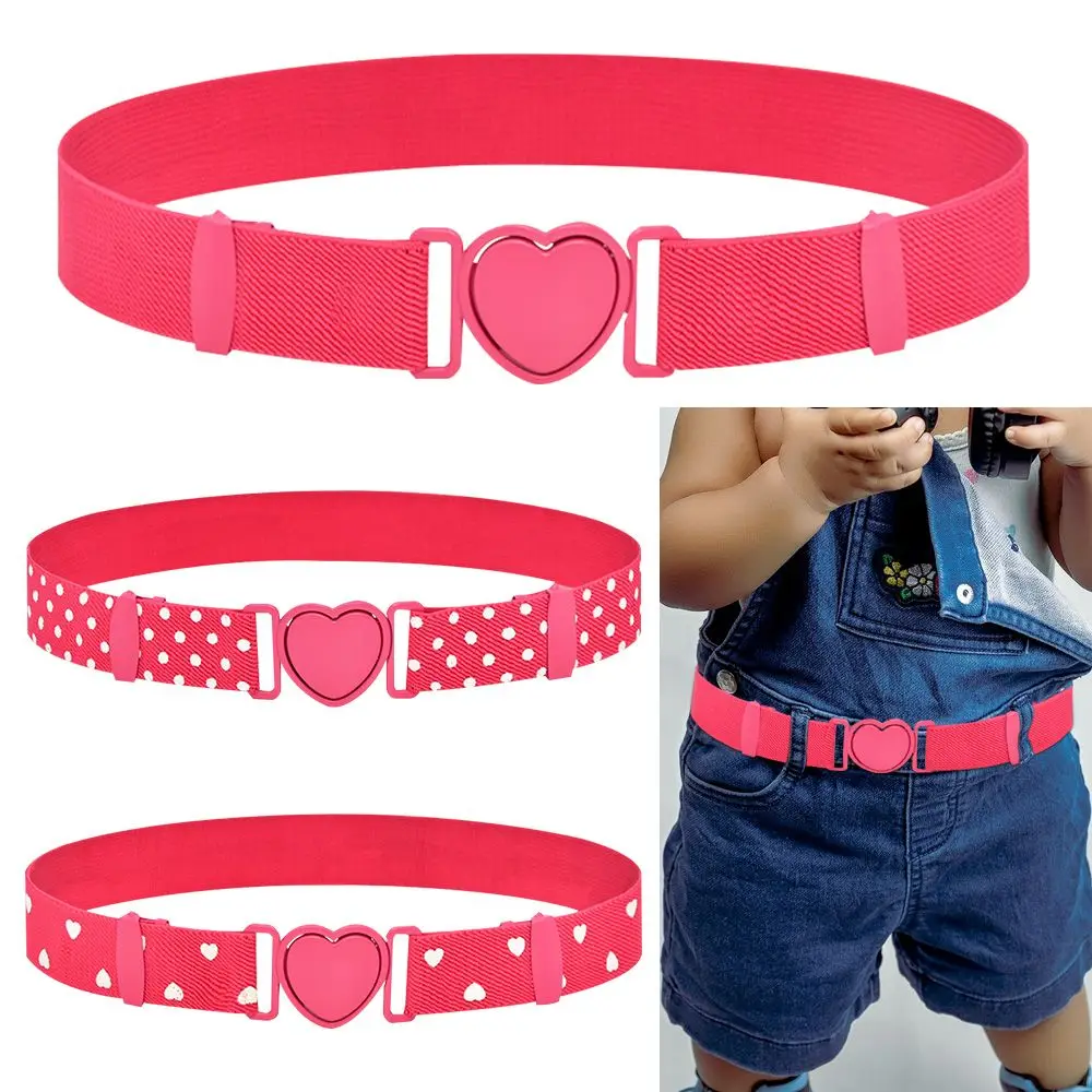 

Casual Elastic Dress Decoration Adjustable Waistband Heart Buckle Belt Waist Belt Elastic Belts