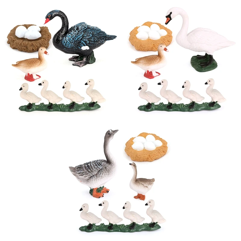 

4 PCS Goose Farm Animal Life Cycle Model Simulation Animal Growth Cycle Figure Figurine Set Kid Toys Gift