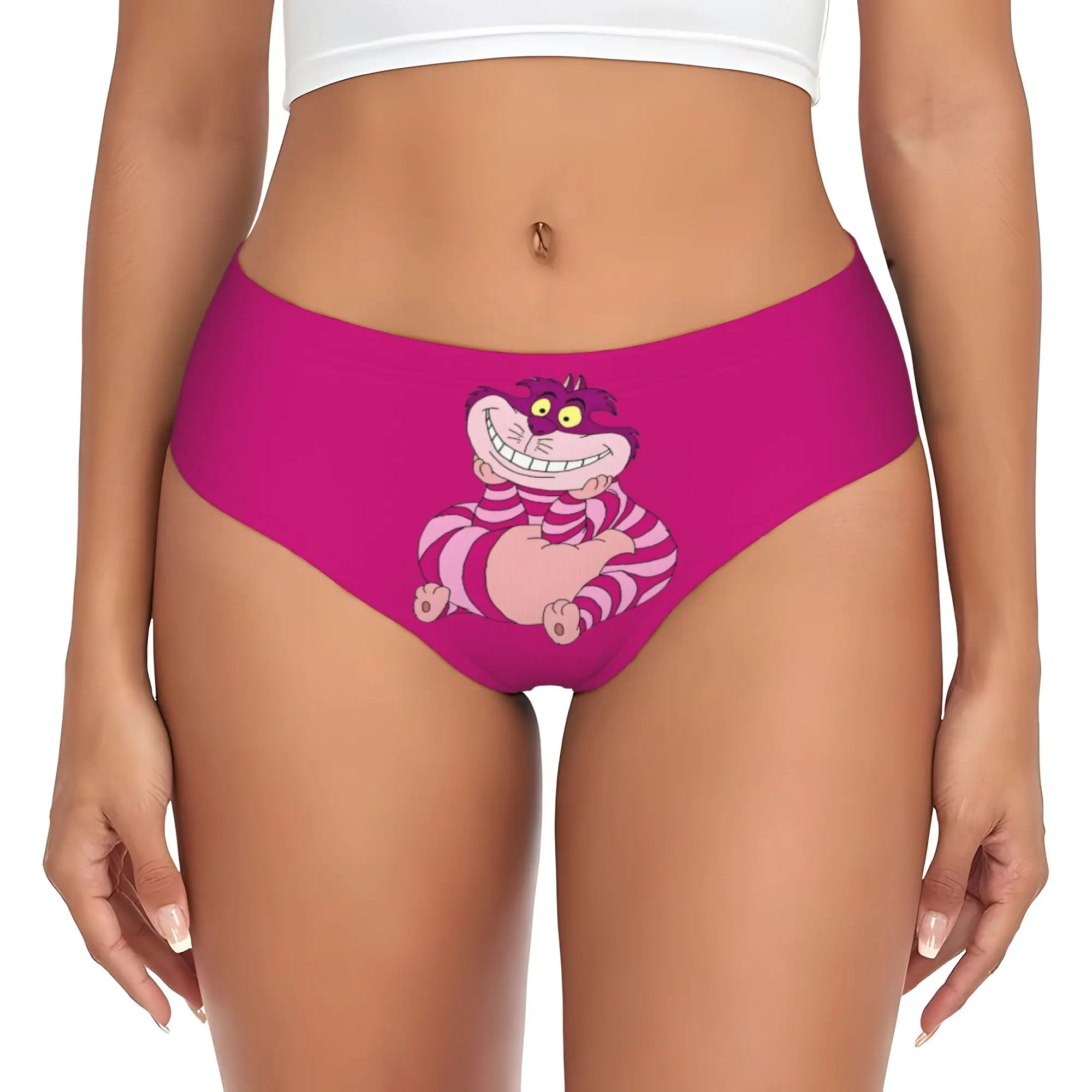 Фото Женские трусики Custom C-Cheshire Anime Cat Briefs, дышащие, эластичные №1