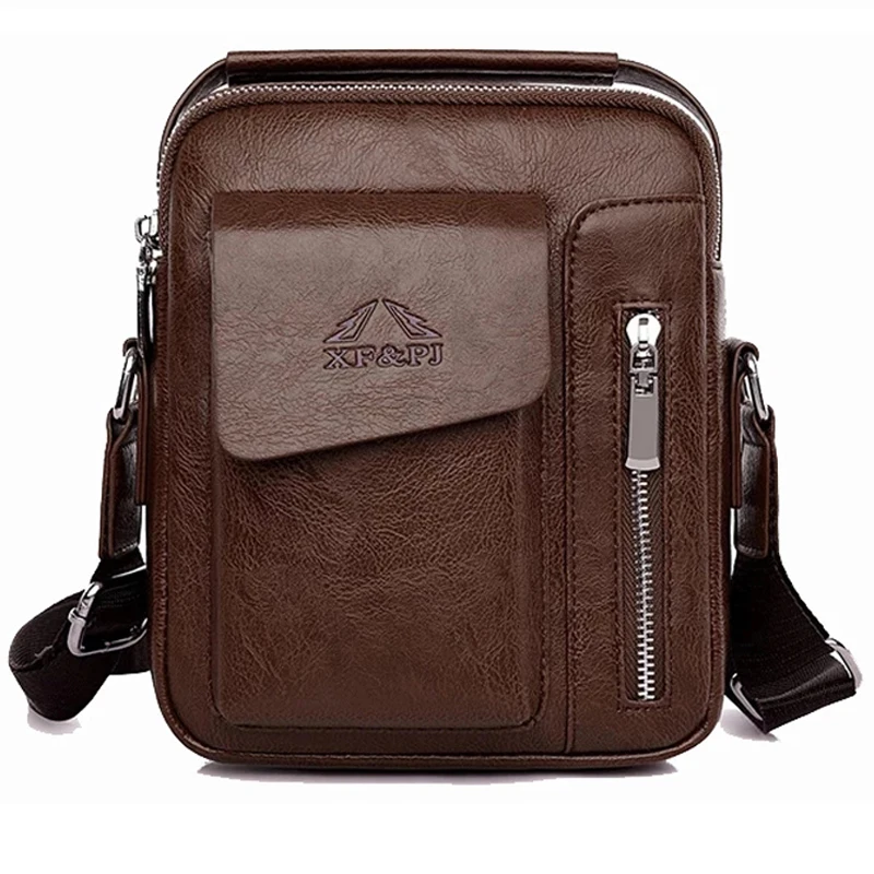 

Business Men Bags Handbag Male Crossbody Trip Short Messenger Shoulder Waterproof For Bag Anti-theft Fashion Bag Pack Leather