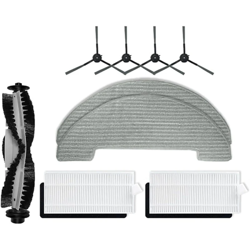 

High-Efficiency Main Side Edges Sweeping Brush Mop Hepa Filter Cleaning Rolling Brush Fit for Xiebro HR1010 Robot Vacuum
