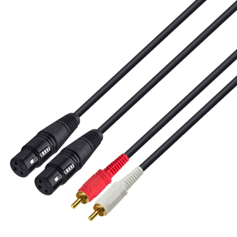 XLR 3Pin папа-2 x Phono RCA Plug адаптер Y разделитель соединительный кабель 1 папа-Двойной