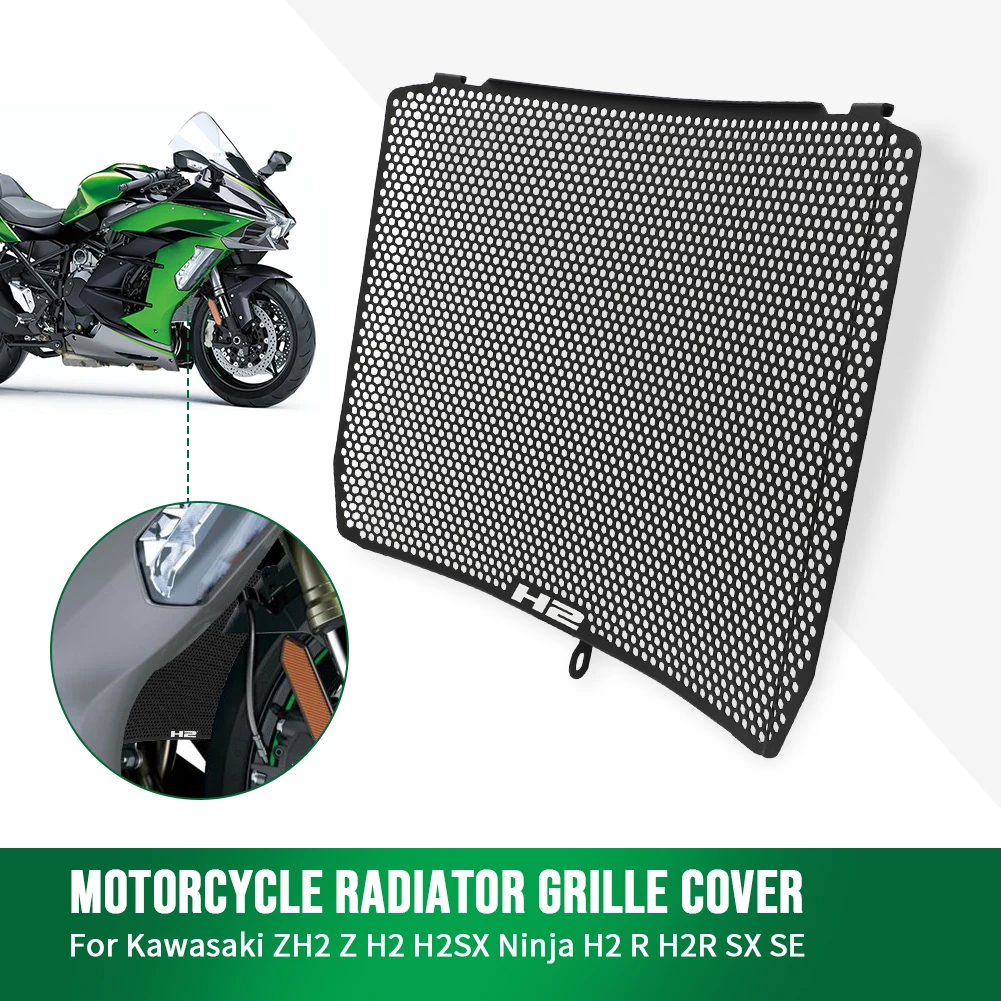 For Kawasaki Z H2 ZH2 2020 2021 2022 Motorcycle CNC Radiator Grille Grill Guard Protection Shield Ninja H2 SX SE 2018+ H2R 2015+