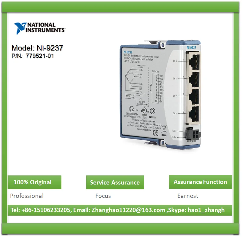 

NI 9237 779521-01 ,780264-01 Synchronous Bridge Module 24-Bit with Good Color