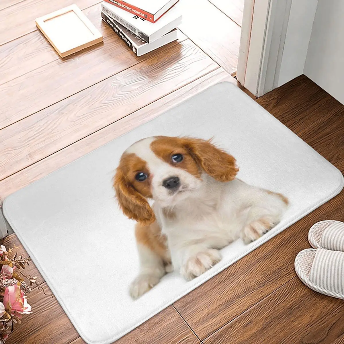 Коврик для ванной Cavalier King Charles Puppy противоскользящий коврик унитаза собак