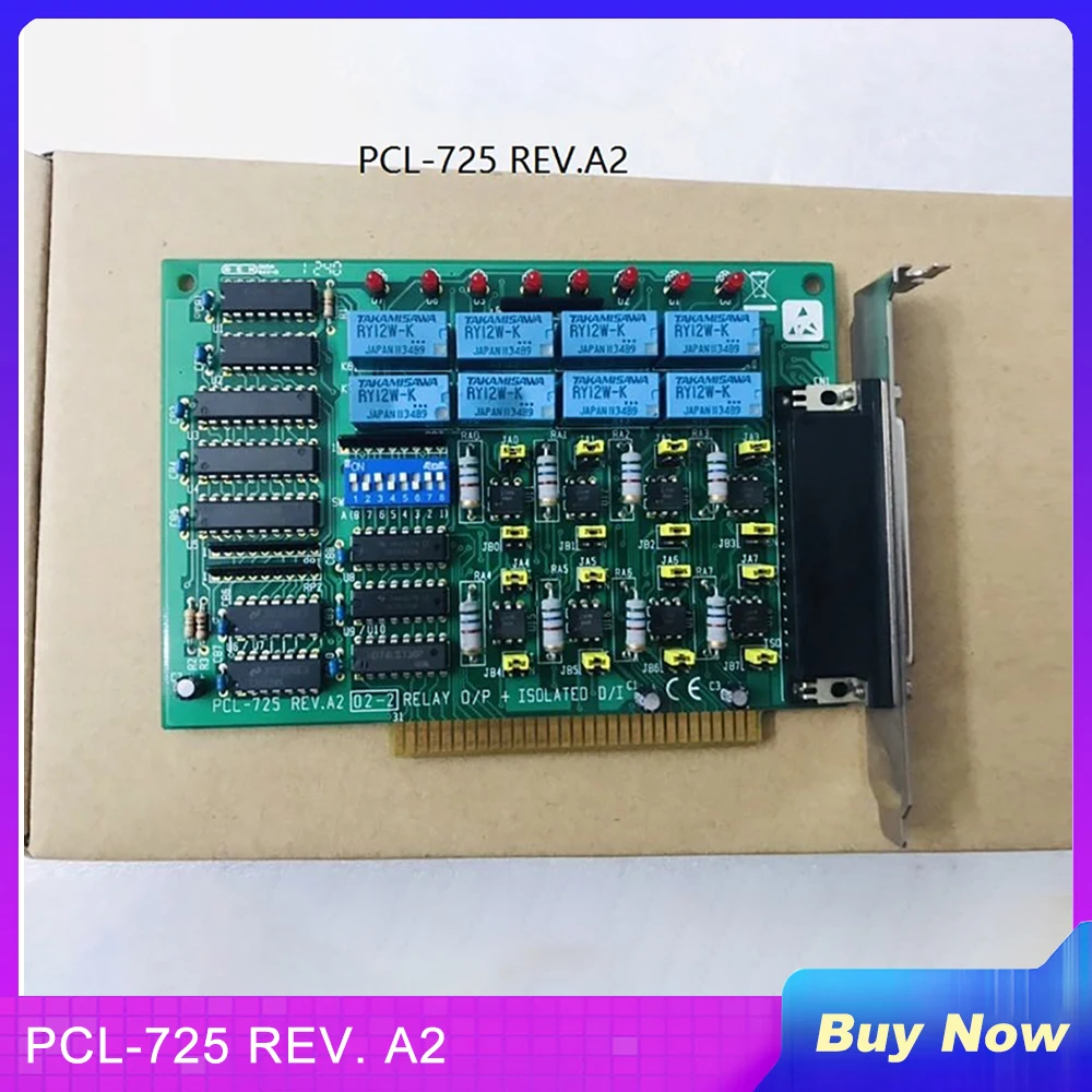 

For Advantech Data Acquisition Card ISA Bus 8-way Relay Output I / O Card PCL-725 REV. A2 02-2