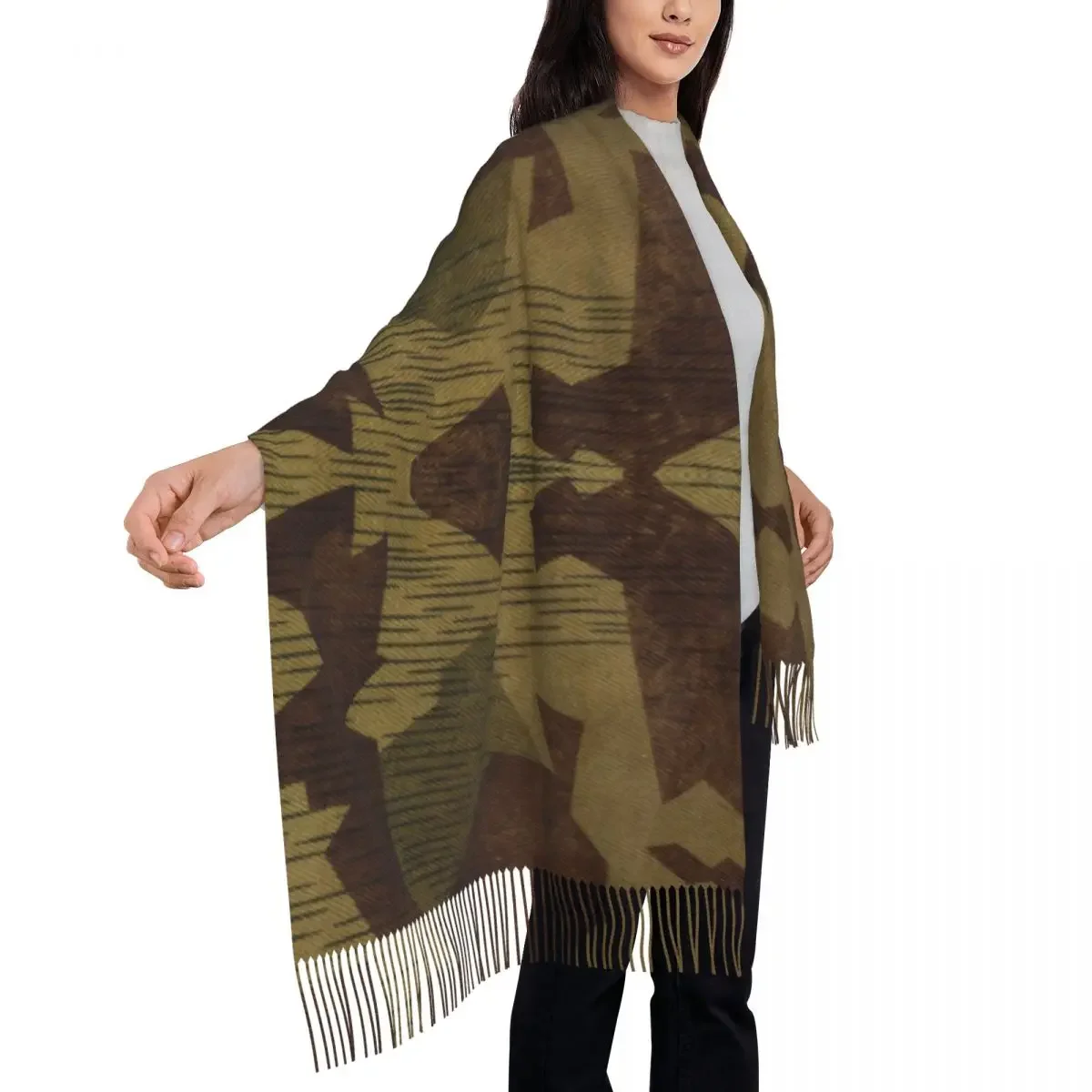 Немецкий Камуфляжный шарф с принтом на заказ мужские и женские зимние теплые
