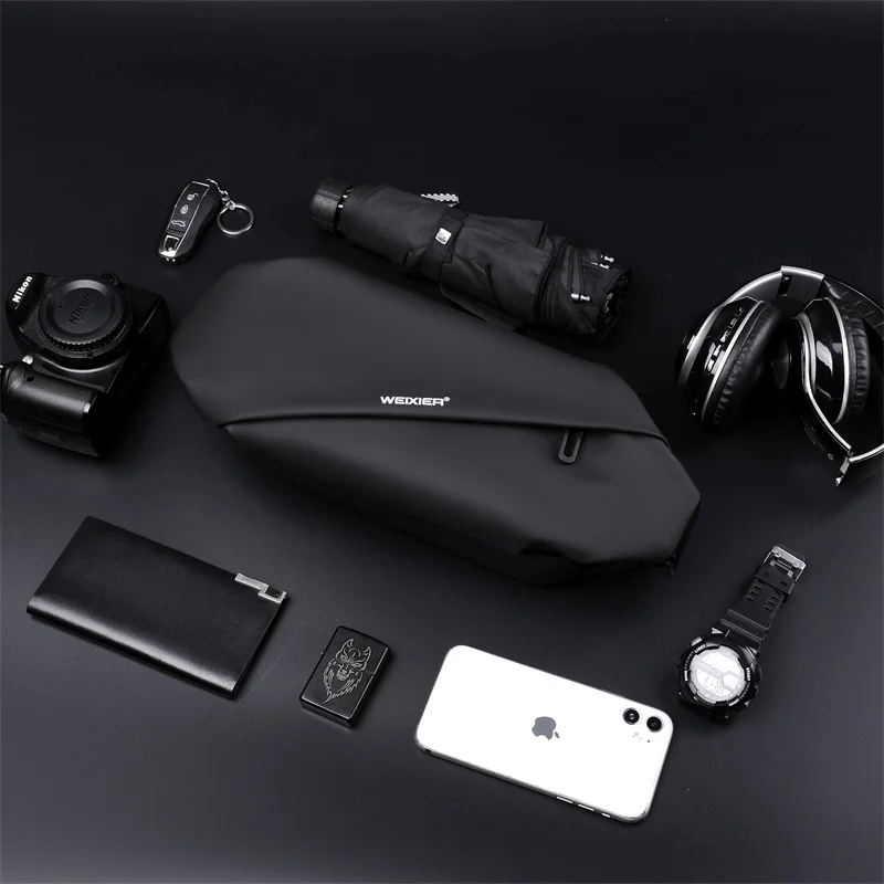 Men Trendy Multifunction Fashion Shoulder Bags Waterproof Crossbody Travel Sling Bag Pack Messenger Pack Chest Bags For Male