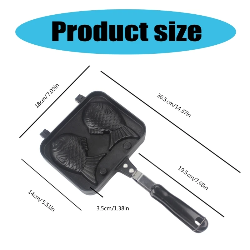 KX4B Алюминиевый чайник Тайяки в форме двойной рыбы форма для вафельных тортов