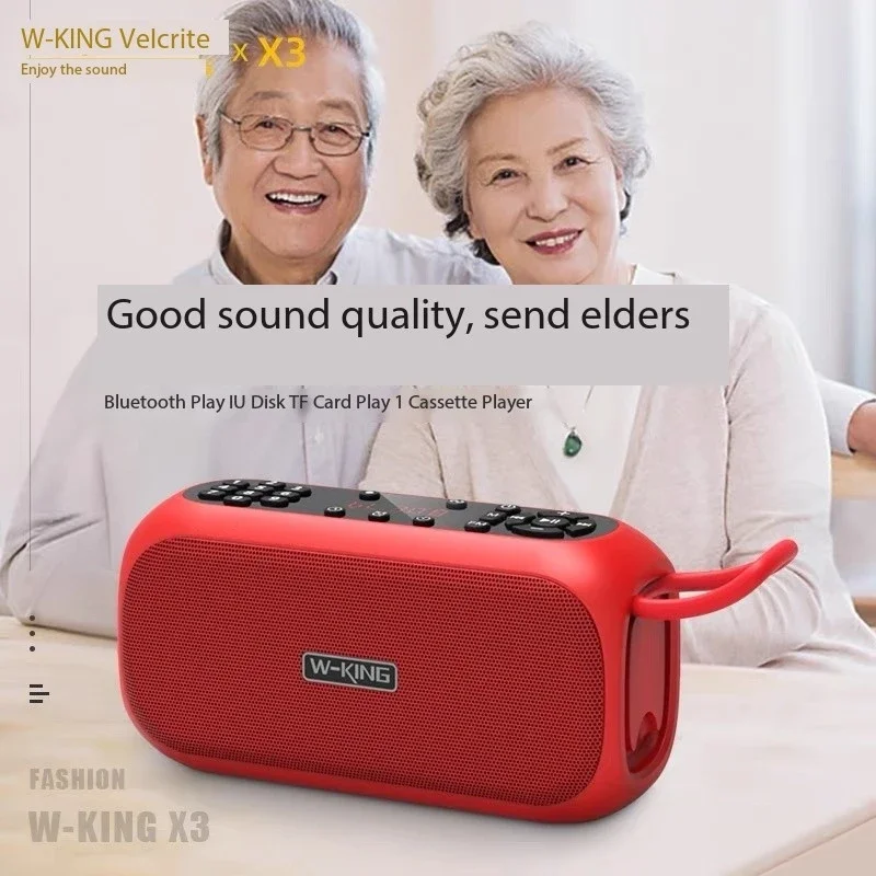 Фото W-KING X3 Мультимедийный Bluetooth-динамик FM-радиоплеер Портативный рекордер 2400 мАч Срок службы батареи TF-карта Спорт на открытом воздухе Звуковая панель №2