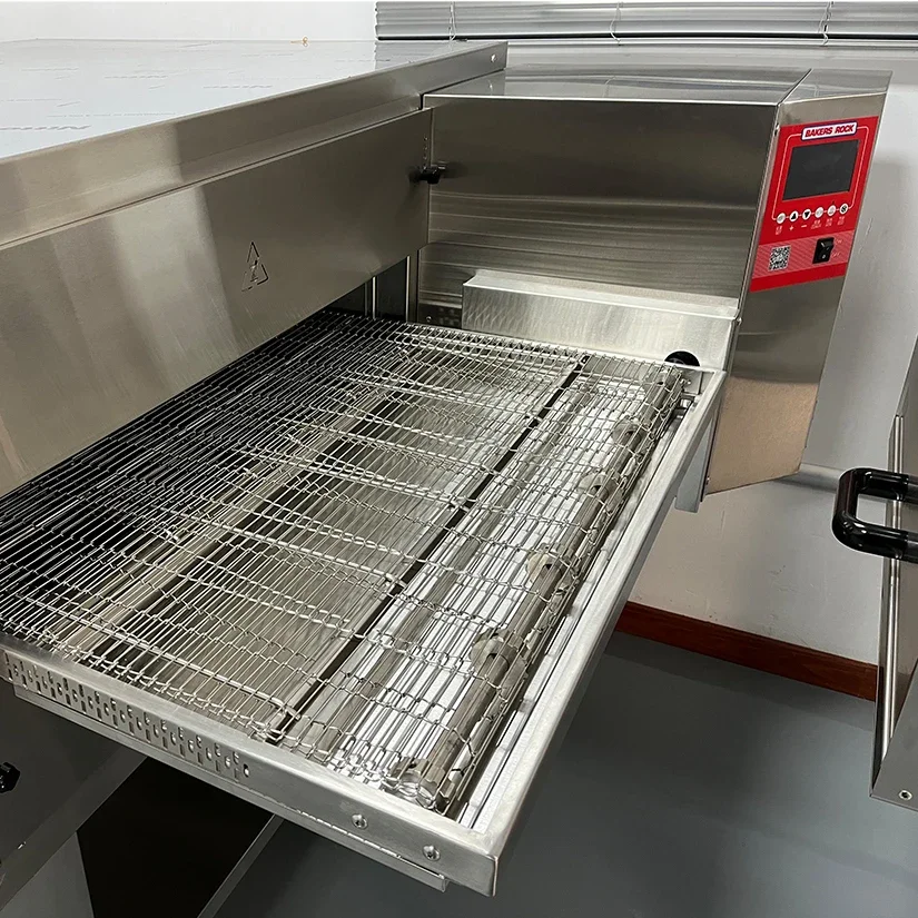 Электрическая конвейерная печь для пиццы большой размер 26 дюймов цепь
