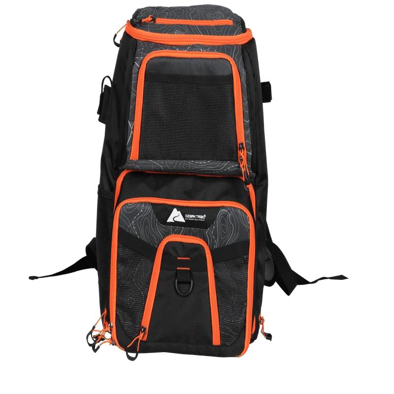 

Ozark Trail Элитный рюкзак для рыболовных снастей с кулером для наживки, черный