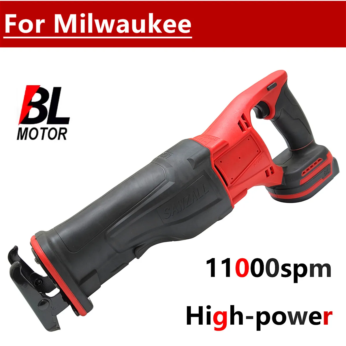 Бесщеточная сабельная пила, аккумуляторная сабельная пила, 11000 об/мин, высокая мощность, инструмент для резки металлических деревянных труб для Milwaukee, батарея 18 В