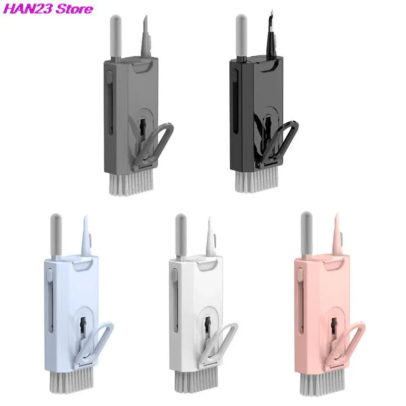 

1PC 8 In 1 Cleaning Kit Computer Keyboard Cleaner Brush Earphones Cleaning Pen Cleaning Tools Keycap Puller Phone Holder 9cm