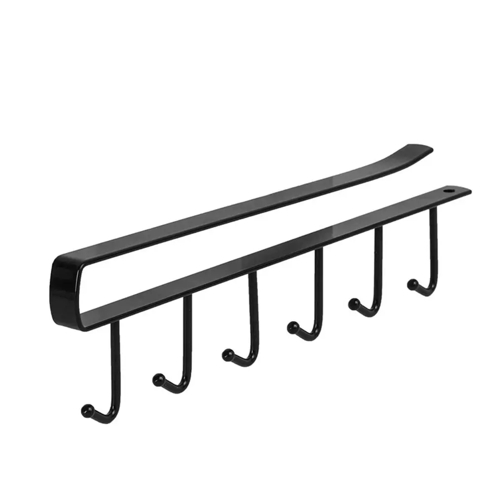 

2021 Hot Fashion 6 Hooks Metal Under Shelf Mug Cup Cupboard Kitchen Organiser Hanging Rack Holder Hook
