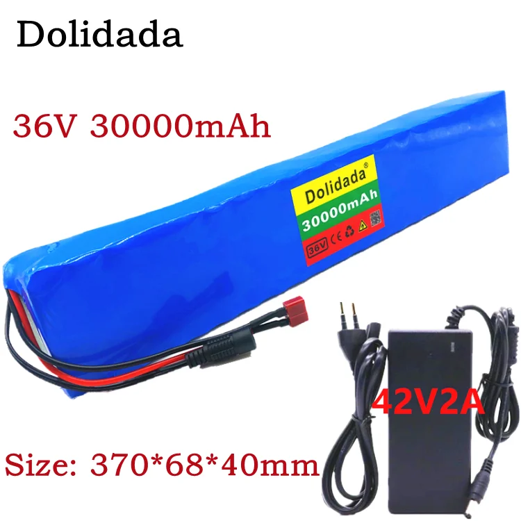 

Новый аккумулятор высокой мощности 36 В 10S4P 30 Ач 18650 аккумулятор 800 Вт 42 В 30000 мАч для электровелосипеда с BMS + зарядным устройством