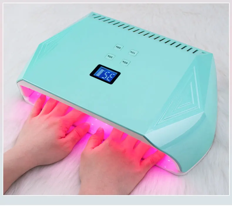 Оптовая продажа мощная лампа для ногтей 128 Вт с двумя ручками УФ-лампы