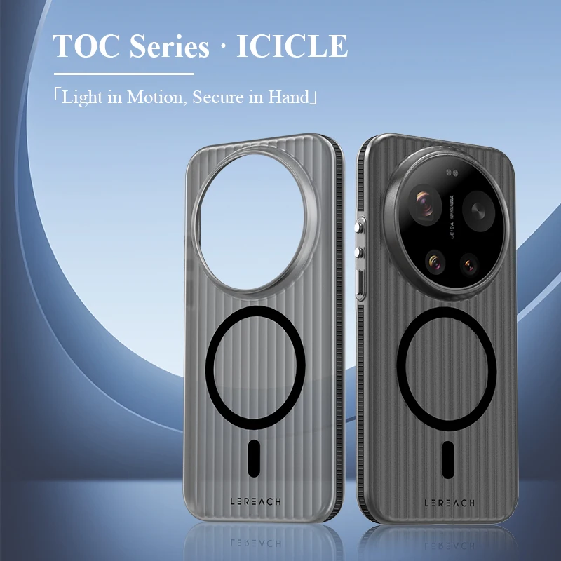 Фото Чехол LeReach TOC ICICLE для Xiaomi 17 Ultra 5G, магнитный, матовый, 3D, с противоскользящими боковыми захватами, защита задней панели на уровне микрон №2