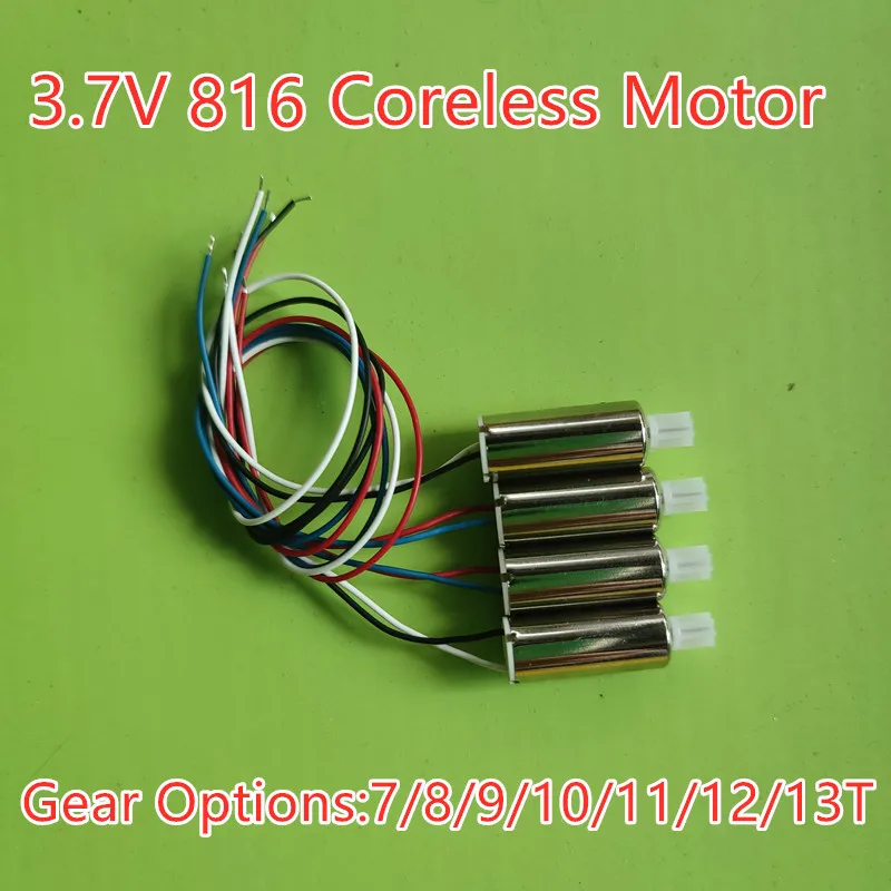 DIY DC 3.7V 816 Hollow Cup 8*16 Motor Coreless Gear 7T 8T 9T 11T for RC Model Toy Helicopter Quadcopter Drone Spare Parts - купить по