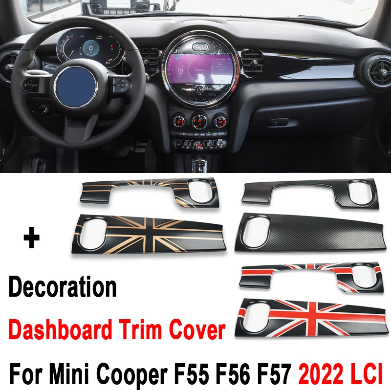 

For M Coope r F 55 F 56 F 57 2022 PC Material Plastic Cover Classic Color Dashboard Trim Car Auto-Accessories