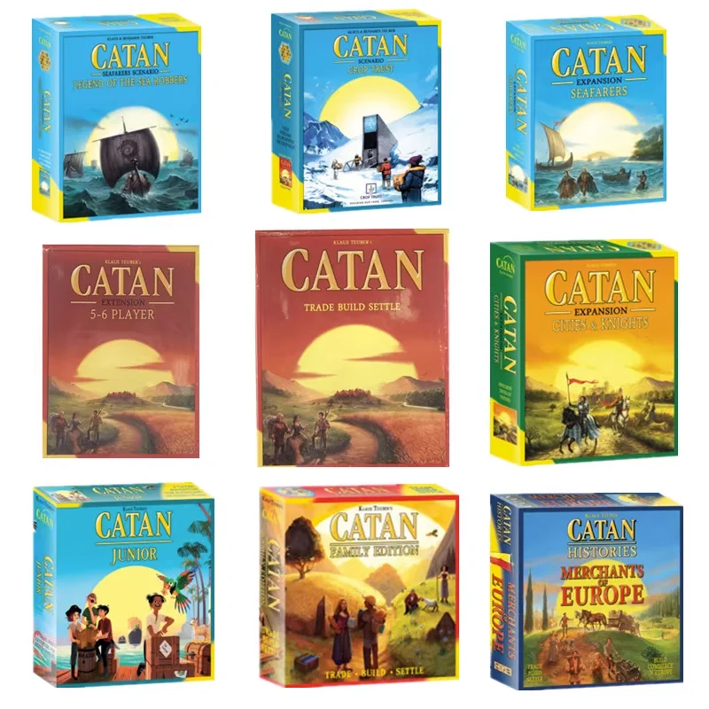 

CATAN Full Set AN Basics Extended 5-6 Ocean 3D English Board Game All Series Card Game Friend Battle Hobby Toy Kid Play Party
