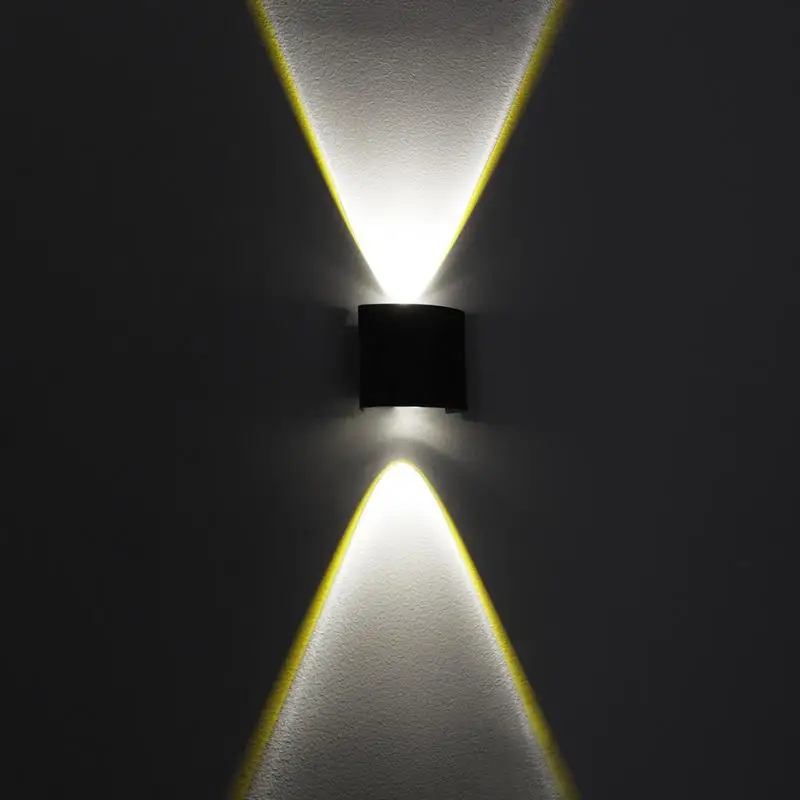 

LED Wall Lamp DIY Colors Outdoor Waterproof Garden Lighting 100-240V Aluminum Indoor Bedroom Living Room Stairs Wall Light