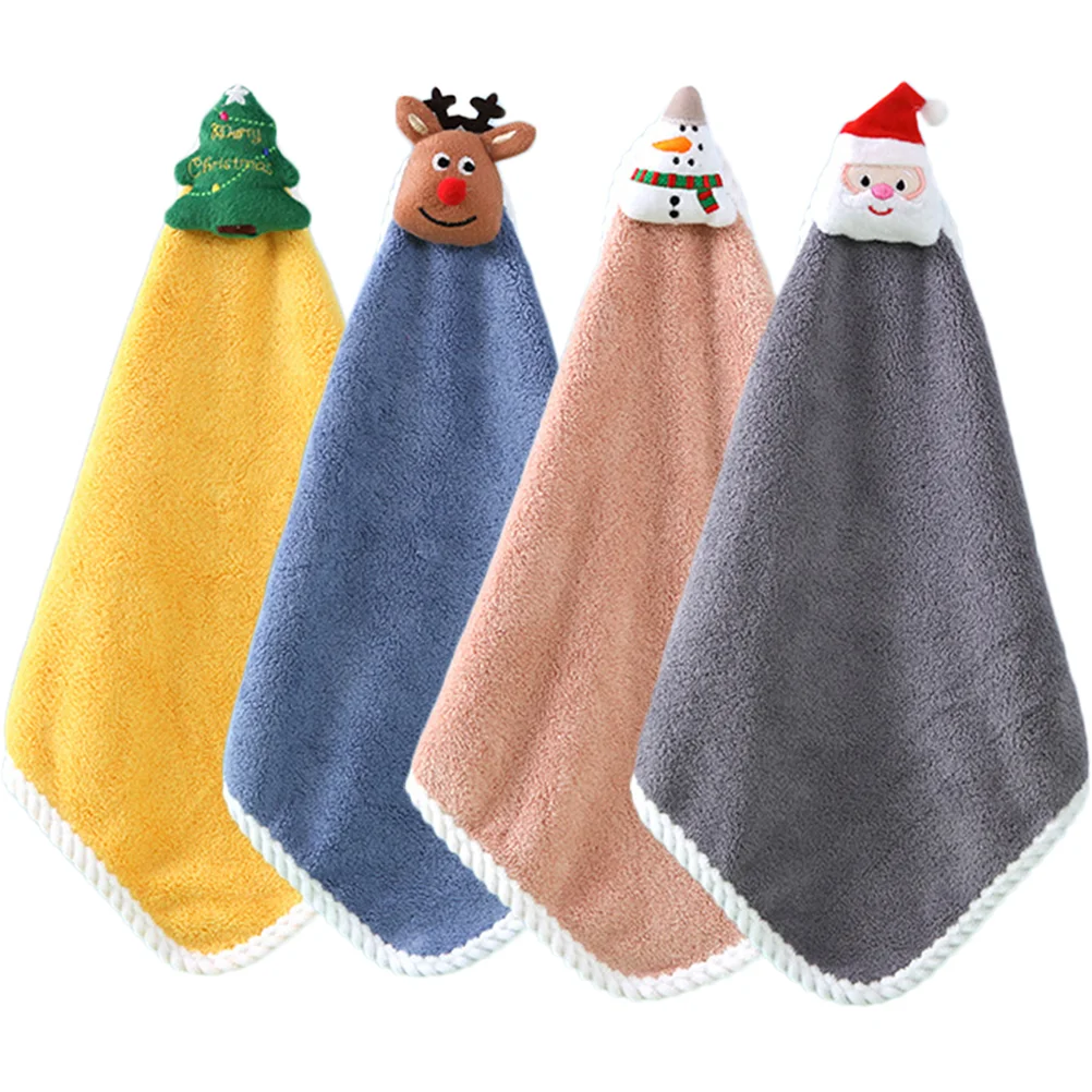 

Towels Hand Christmas Kitchen Hanging Towel Rag Dish Cloth Swedish Bathroom Dishcloths It Wetwashing Guest Cleaning Bowl