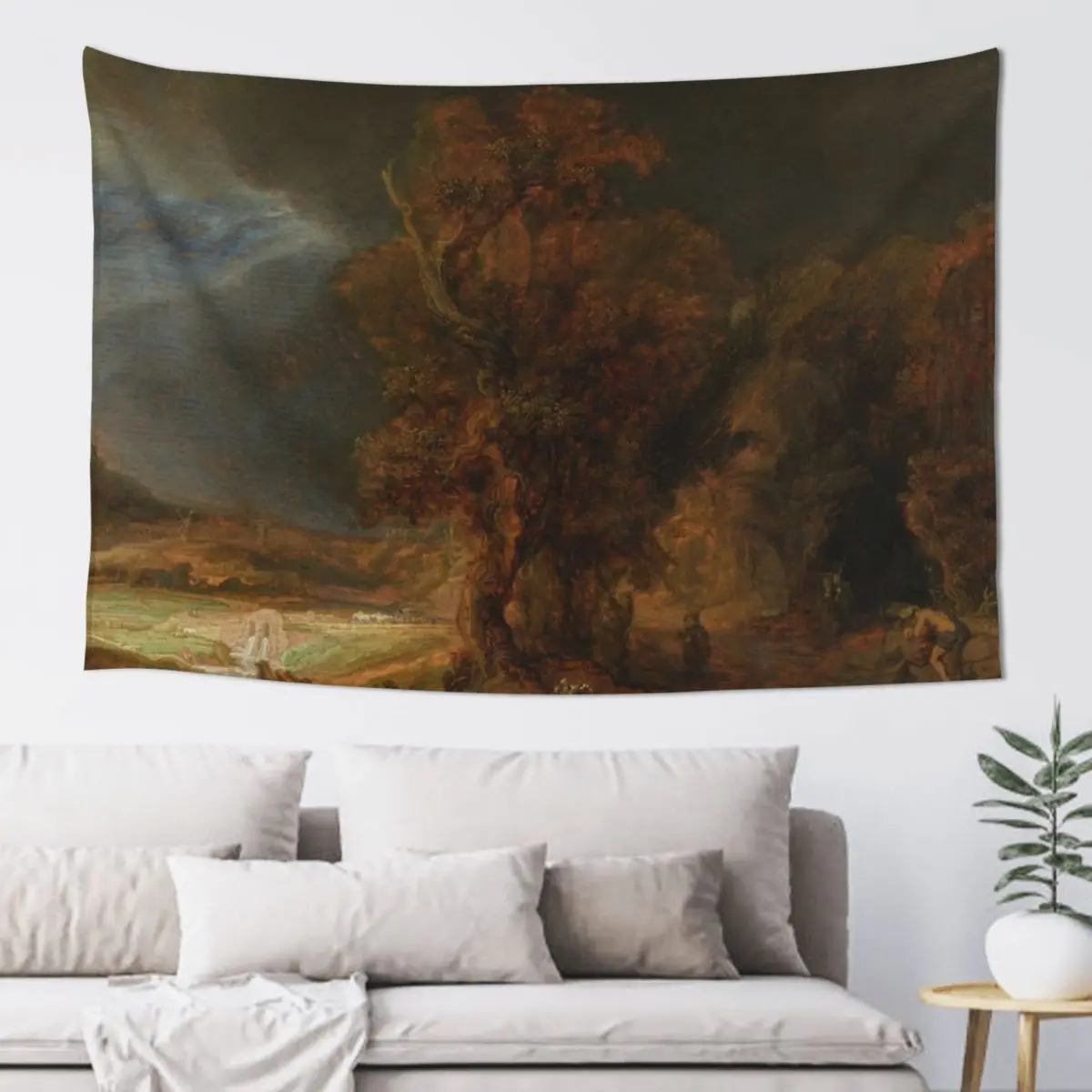 Rembrandt - Пейзаж с хорошим Samarтином гобелен ковер на стене аксессуары для домашнего