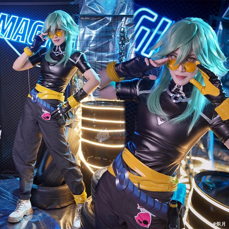 Ezreal Косплей Костюм Игра LOL Мужчины Heart Steel Cool Cos Одежда для ролевых игр the Prodigal Explorer