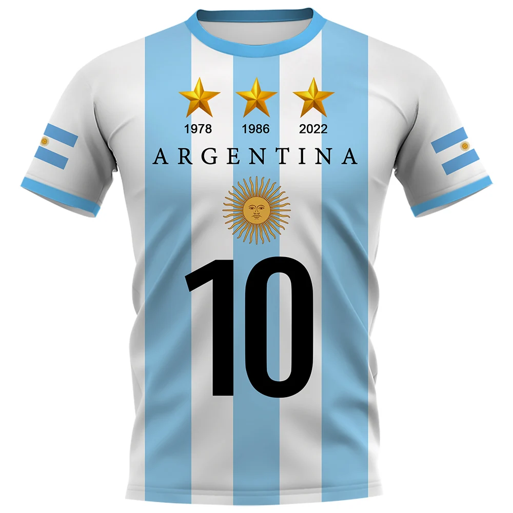 

CLOOCL DIY Number Argentina Flag T-Shirt Fashion 3D Printed Short Sleeve Featured T-Shirts 2023 Casual Activewear Summer Tops