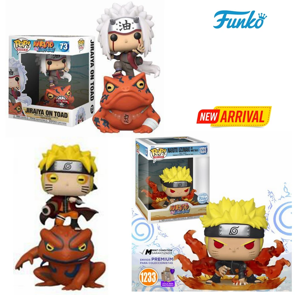 Фигурки Funko Pop Наруто Узумаки 1233 # Наруто на гамакичи 106 # Jiraiya on Toad 73 # Abura, игрушки, украшение автомобиля, подарки для детей