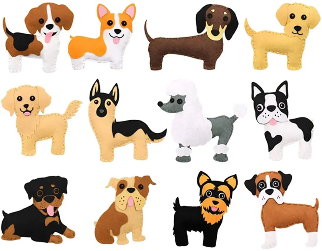 Набор для шитья сделай сам с изображением животных и щенков наборы рукоделия из