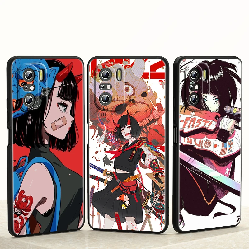 

Fashion Vinne Art Girl For Redmi 10 K40 K30 Ultra Pro Gaming 9T 9AT 9A 9C 10X Pro 10X GO Soft Black Phone Coque Fundas