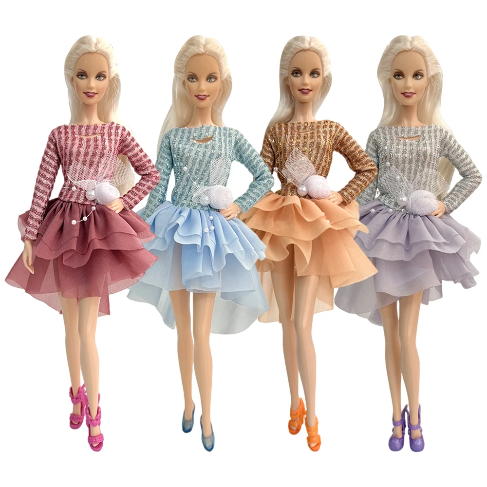 

NK 4 Pcs/Set Fashion Ballet Dress For Barbie Doll Clothes Party Skirts For 1/6 BJD Dancing Outfits 11.5" Dolls Accessories Toys