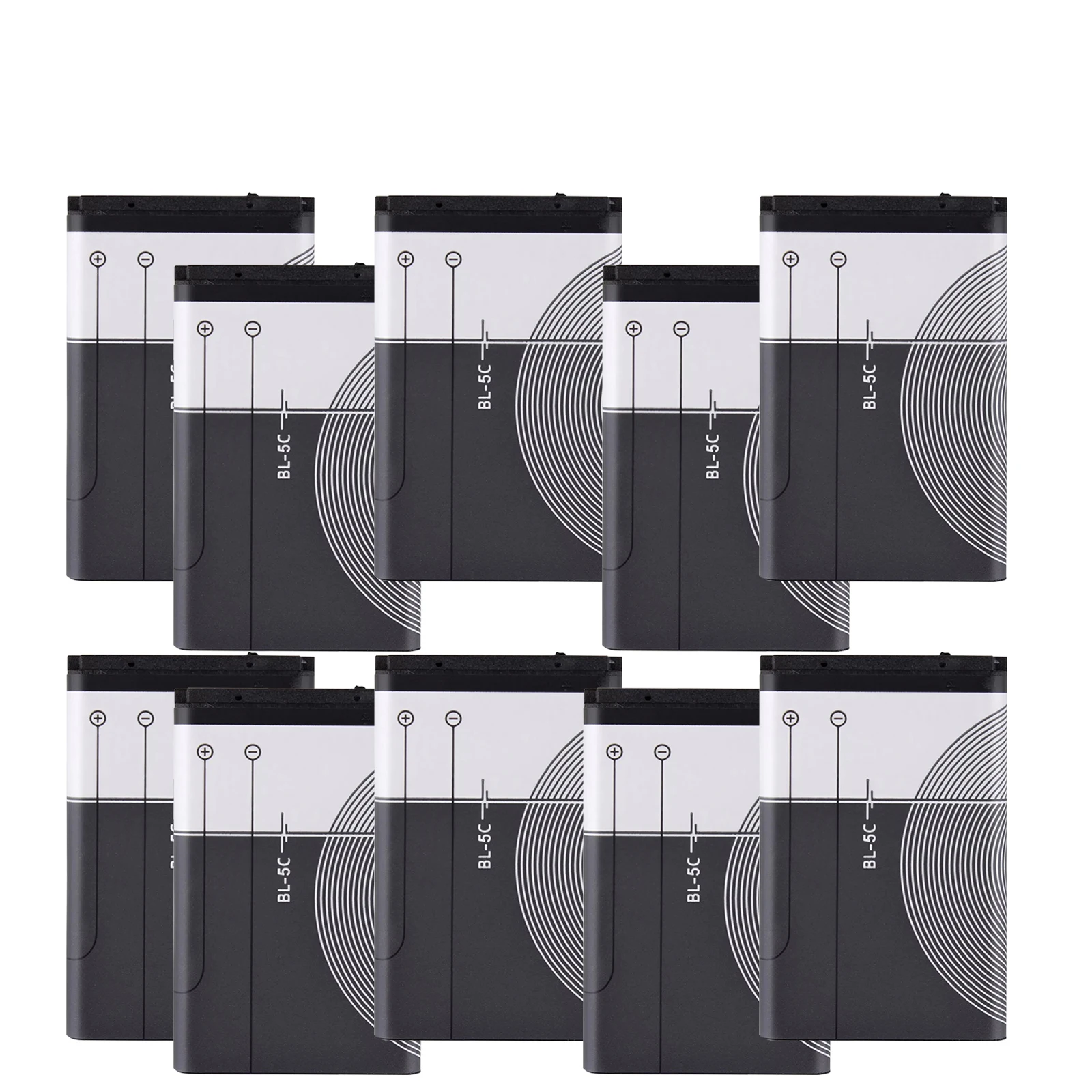 

10 шт. BL 5C BL5C BL-5C 3,7 V литий-полимерный аккумулятор для телефона Nokia 1100 1110 1200 1208 1280 2600 2700 3100 3110 5130 6230 1600