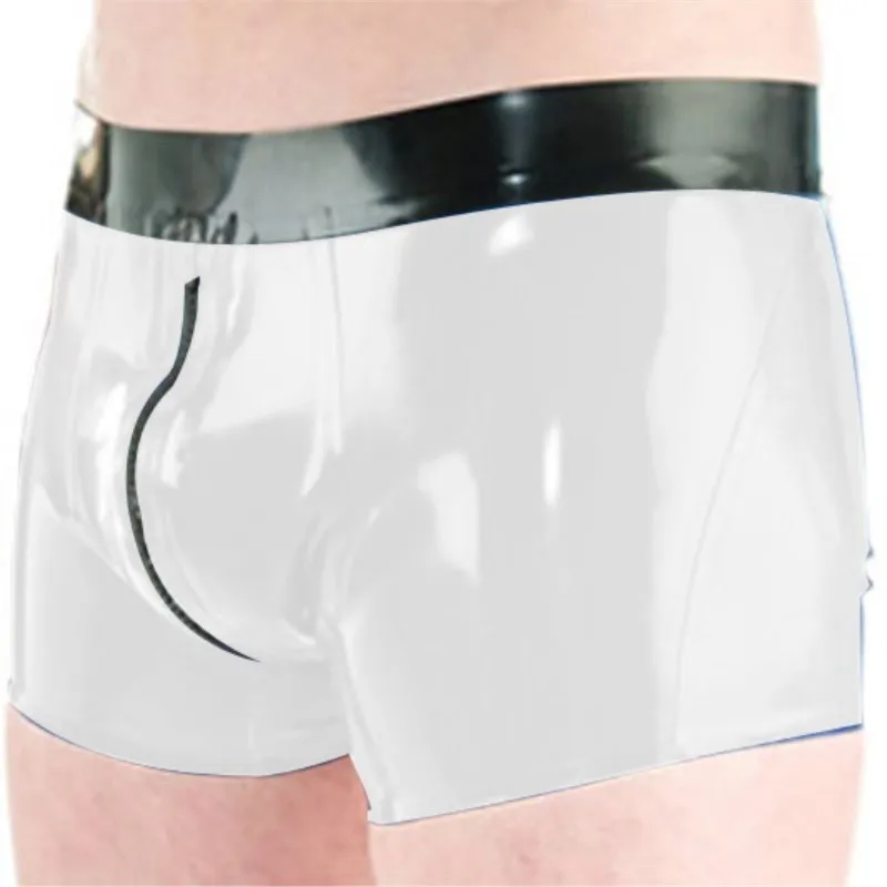 Латексное 100% натуральное резиновое нижнее белье мужские короткие брюки на