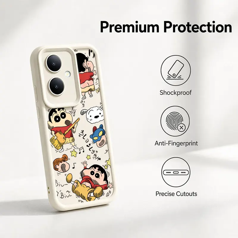 Фото Симпатичный противоударный чехол для телефона с рисунком Crayons Shinchan для Infinix Hot 30 Play 40 50 60i 70 Note 30 40 50 Pro+ 50X 50S 60 Zero 30 40 5G №2