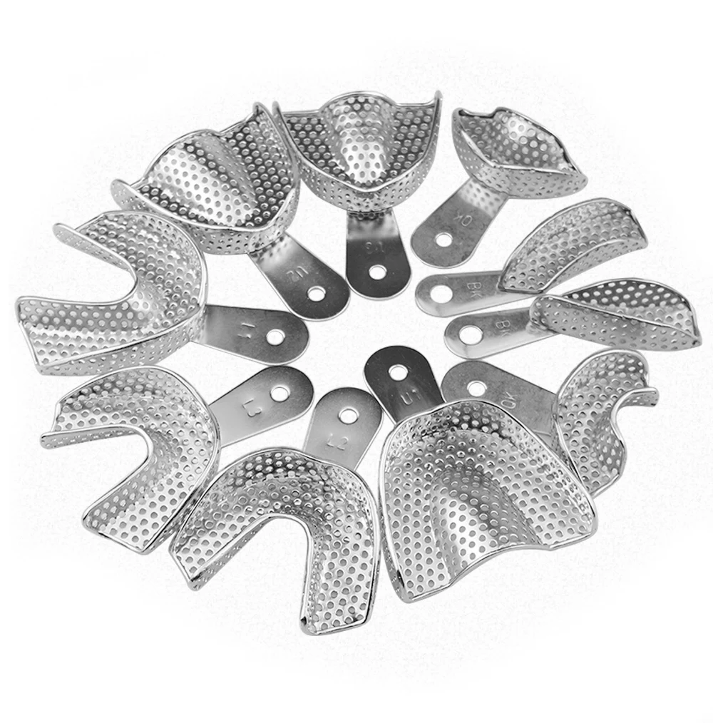Stainless Steel Dental tray Impression Trays Stainless Steel Impression Tray Autoclavable Dental Lab Tools