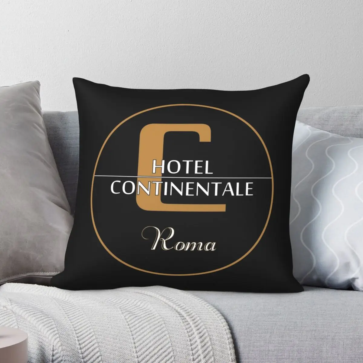 Квадратный чехол для подушки с принтом из полиэстера и льна